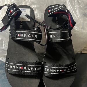Tommy Hilfiger Black Platform Sandals